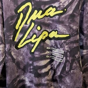Dua Lipa Don't Start Now Purple and Yellow Graphic Sweatshirt H&M